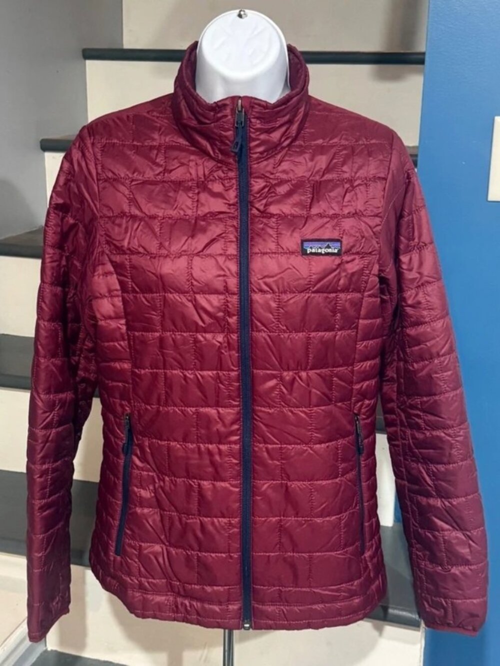 Patagonia Women’s Nano Puff Lightweight Quilted Jacket Burgundy Red Size S